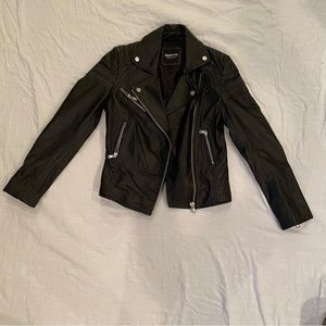 Black leather jacket